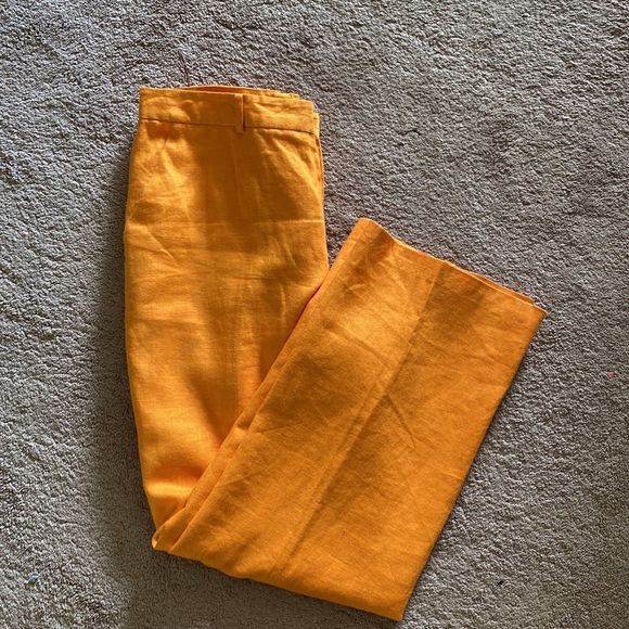 LAUREN | 2 pc suit | orange | lined | size 14 | suit | jacket | like new - Picture 5 of 10